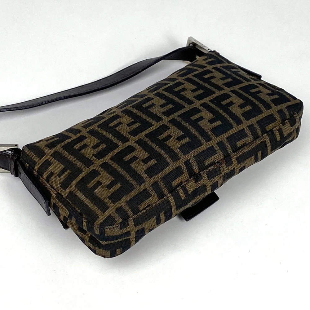 Fendi Baguette Bag canvas Zucca Mamma brown Shoulder